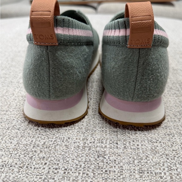 Toms Women's Sage Green Slip-On Sneakers - Picture 4 of 6